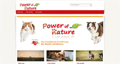 Desktop Screenshot of powerofnature-petfood.de