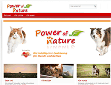 Tablet Screenshot of powerofnature-petfood.de